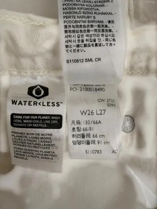 Levis Premium Ribcage Straight Ankle Jeans Women's Size 26 White W26 L27 Denim - Picture 7 of 9